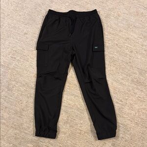 Black Cargo Jogger Pants